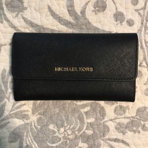 Michael Kors Black Trifold Wallet